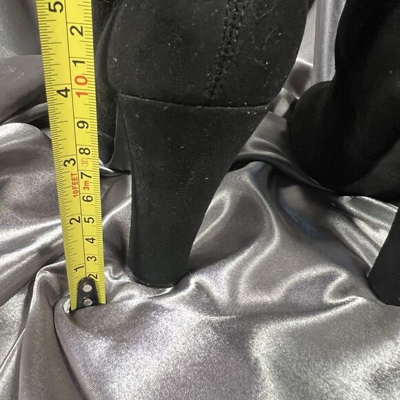 Steve Madden Gorgeous Size 8.5M Black Faux Suede High Heel Over The Knee Boots - Picture 10 of 16